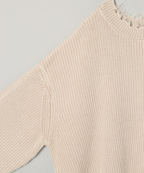 JEANASIS(ジーナシス)の「5Gクラッシュアゼニット/822716(ニット/セーター・レディース・チャコールグレー/イエロー/ライトベージュ/ライトパープル・FREE)」の7枚目の写真