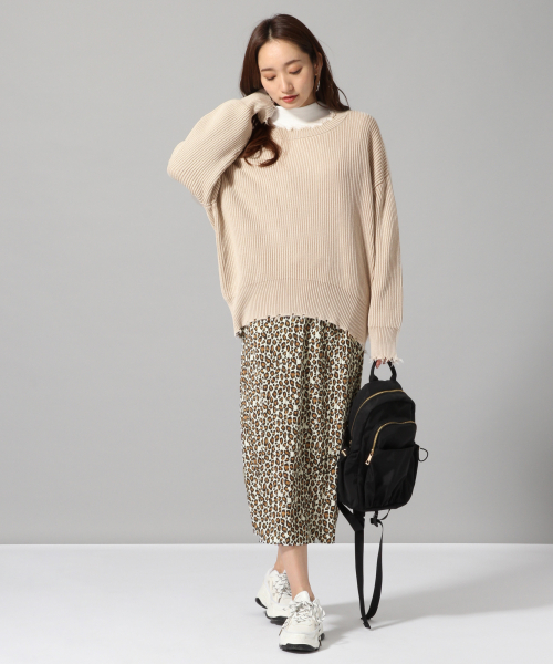 JEANASIS(ジーナシス)の「5Gクラッシュアゼニット/822716(ニット/セーター・レディース・チャコールグレー/イエロー/ライトベージュ/ライトパープル・FREE)」の12枚目の写真