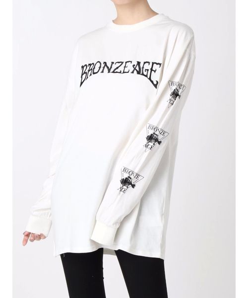 jouetie(ジュエティ)の「【コラボ】BRONZE AGE ロンT/ビックシルエットカットソー(Tシャツ/カットソー)」|オフホワイト