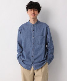GLOBAL WORK | デニムバンドカラーシャツ/817762(シャツ/ブラウス)