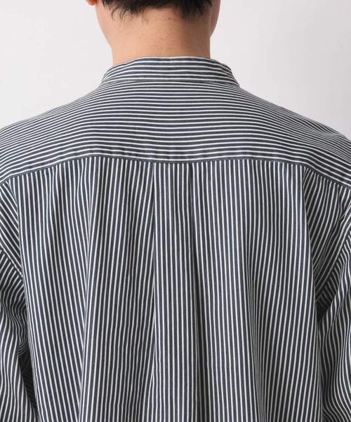 GLOBAL WORK（グローバルワーク）の「デニムバンドカラーシャツ/817762（シャツ/ブラウス・メンズ・ブルー系その他7/ブルー・SMALL/MEDIUM/LARGE/X-LARGE）」の8枚目の写真