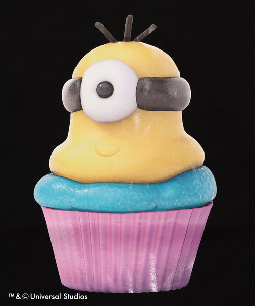 DING（ディング）の「DING/MINIONS cupcakeロングTシャツ（Tシャツ/カットソー・メンズ・ブラック/ライトピンク・SMALL/MEDIUM）」の7枚目の写真