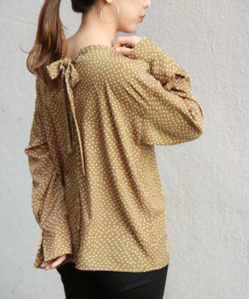 ADAM ET ROPE'(アダムエロペ)の「【WEB限定】2WAY楕円ドットボウタイブラウス(シャツ/ブラウス)」|イエロー系その他3