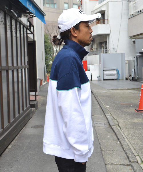 Dickies(ディッキーズ)の「Dickies/ ディッキーズ 裏毛刺繍入りパイピングリラックスフィット配色ZIPトレーナー(スウェット・メンズ・ホワイト/ネイビー/グレー/レッド・M/L/XL)」の5枚目の写真