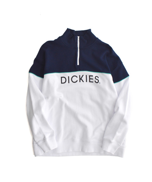 Dickies(ディッキーズ)の「Dickies/ ディッキーズ 裏毛刺繍入りパイピングリラックスフィット配色ZIPトレーナー(スウェット・メンズ・ホワイト/ネイビー/グレー/レッド・M/L/XL)」の13枚目の写真