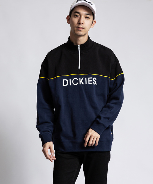 Dickies(ディッキーズ)の「Dickies/ ディッキーズ 裏毛刺繍入りパイピングリラックスフィット配色ZIPトレーナー(スウェット・メンズ・ホワイト/ネイビー/グレー/レッド・M/L/XL)」の20枚目の写真