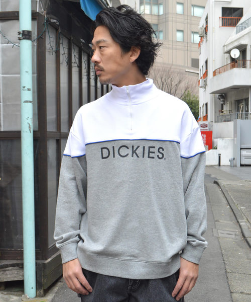 Dickies(ディッキーズ)の「Dickies/ ディッキーズ 裏毛刺繍入りパイピングリラックスフィット配色ZIPトレーナー(スウェット・メンズ・ホワイト/ネイビー/グレー/レッド・M/L/XL)」の22枚目の写真
