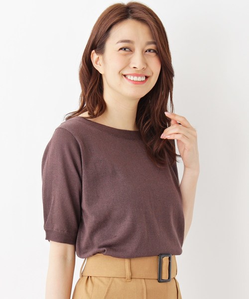 セール 洗濯機洗いok リネン混ドルマンスリーブニット ニット セーター Opaque Clip オペークドットクリップ のファッション通販 Zozotown