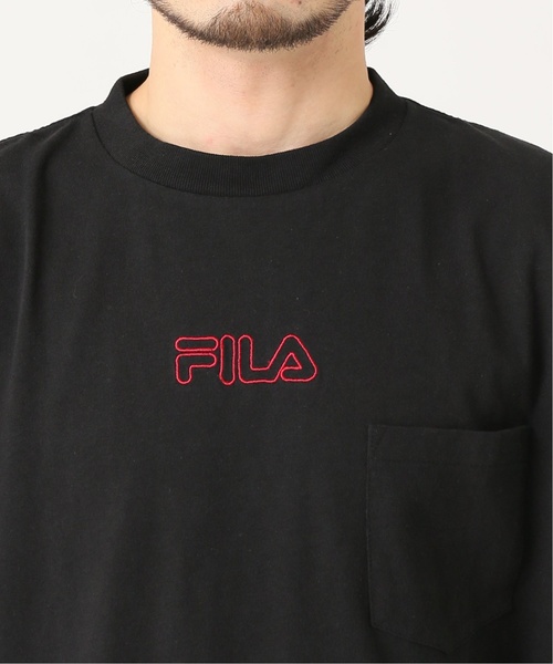 FILA（フィラ）の「FILA / フィラ 別注 エンブロイダリーロゴ ポケット Tシャツ（Tシャツ/カットソー・メンズ・ホワイト/ブラック・LARGE/MEDIUM/X-LARGE）」の9枚目の写真