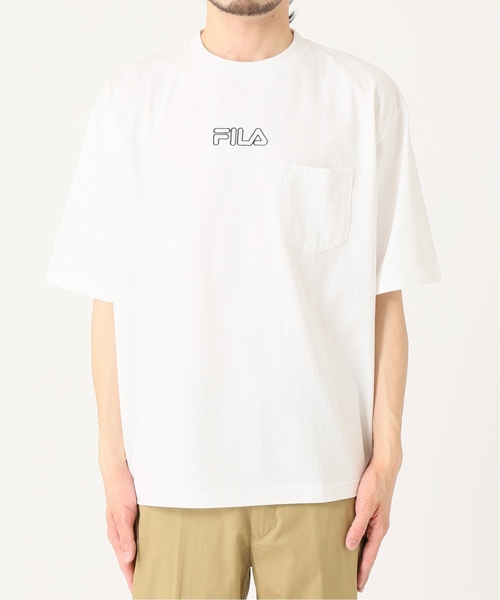 FILA（フィラ）の「FILA / フィラ 別注 エンブロイダリーロゴ ポケット Tシャツ（Tシャツ/カットソー・メンズ・ホワイト/ブラック・LARGE/MEDIUM/X-LARGE）」の12枚目の写真
