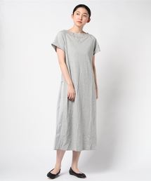 INTERPLANET | ＢＡＣＫプリーツ裏毛半袖ワンピース(ワンピース)