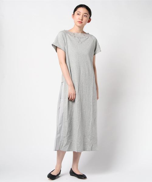 INTERPLANET（インタープラネット）の「ＢＡＣＫプリーツ裏毛半袖ワンピース（ワンピース・レディース・ブラック/グレー/モカ・FREE）」の9枚目の写真