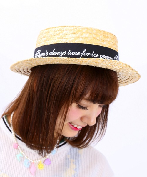 WEGO（ウィゴー）の「WEGO/ロゴカンカンハット（ハット・レディース・ブラック/ブラック系その他/レッド系その他・FREE）」の2枚目の写真