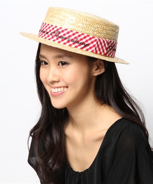 WEGO（ウィゴー）の「WEGO/ロゴカンカンハット（ハット・レディース・ブラック/ブラック系その他/レッド系その他・FREE）」の4枚目の写真