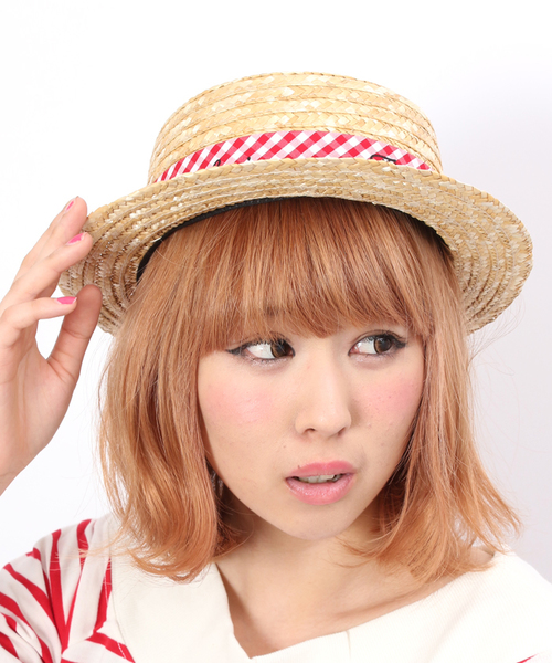 WEGO（ウィゴー）の「WEGO/ロゴカンカンハット（ハット・レディース・ブラック/ブラック系その他/レッド系その他・FREE）」の13枚目の写真