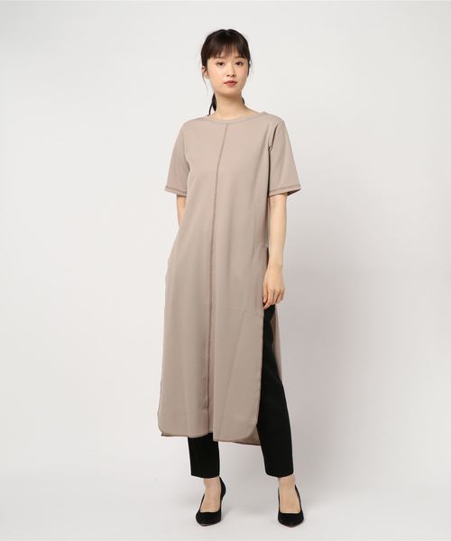 【スカディ】　ワッフルワンピース♡ブラウン スカディ】 ワッフルワンピース♡ブラウン