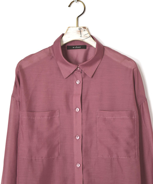 w closet（ダブルクローゼット）の「ＢＩＧシャツはおり（シャツ/ブラウス・レディース・ミント/ラベンダー/グレイッシュベージュ・FREE）」の12枚目の写真