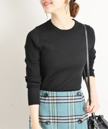 6x3リブ クルーネックプルオーバー◆