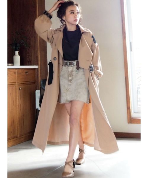 EVRIS（エヴリス）の「BASICデニムミニスカート（デニムスカート・レディース・ベージュ/ホワイト/ライトブルー・MEDIUM/SMALL）」の10枚目の写真