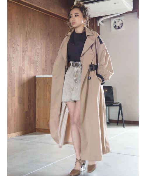 EVRIS（エヴリス）の「BASICデニムミニスカート（デニムスカート・レディース・ベージュ/ホワイト/ライトブルー・MEDIUM/SMALL）」の9枚目の写真