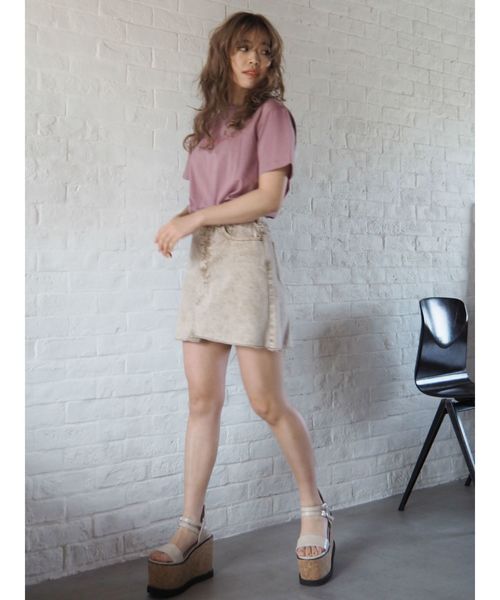 EVRIS（エヴリス）の「BASICデニムミニスカート（デニムスカート・レディース・ベージュ/ホワイト/ライトブルー・MEDIUM/SMALL）」の18枚目の写真