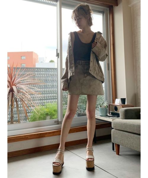 EVRIS（エヴリス）の「BASICデニムミニスカート（デニムスカート・レディース・ベージュ/ホワイト/ライトブルー・MEDIUM/SMALL）」の20枚目の写真