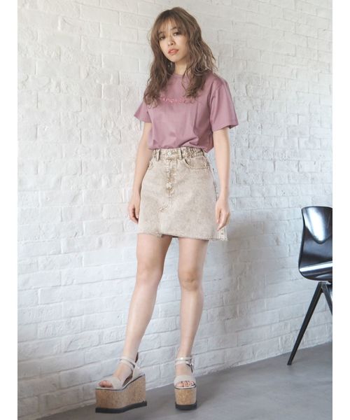 EVRIS（エヴリス）の「BASICデニムミニスカート（デニムスカート・レディース・ベージュ/ホワイト/ライトブルー・MEDIUM/SMALL）」の22枚目の写真
