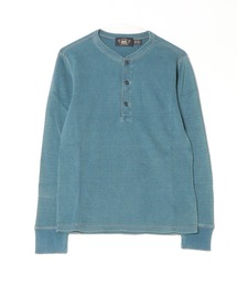RRL（ダブル アール エル）の「インディゴ ジャカードニット ヘンリー
