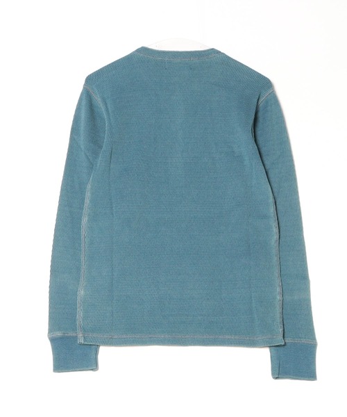 ジ*ー様 最終割！RRL インディゴ ジャカードニット ヘンリー RRL☆インディゴ ジャガードニット☆ヘンリーネック長袖Tシャツ