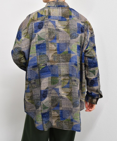 kutir（クティール）の「柄シャツ（シャツ/ブラウス・メンズ・ダークブラウン/ベージュ/ネイビー/グレー/ダークパープル/ライトベージュ・MEDIUM/LARGE）」の13枚目の写真