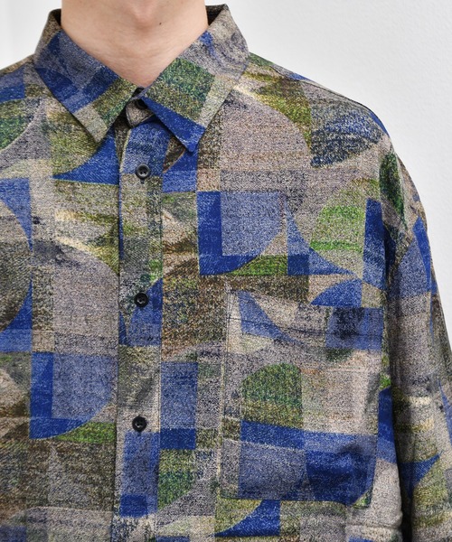 kutir（クティール）の「柄シャツ（シャツ/ブラウス・メンズ・ダークブラウン/ベージュ/ネイビー/グレー/ダークパープル/ライトベージュ・MEDIUM/LARGE）」の14枚目の写真