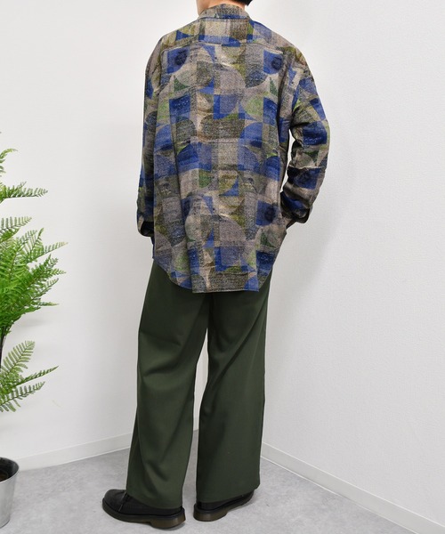 kutir（クティール）の「柄シャツ（シャツ/ブラウス・メンズ・ダークブラウン/ベージュ/ネイビー/グレー/ダークパープル/ライトベージュ・MEDIUM/LARGE）」の9枚目の写真