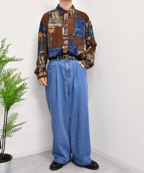 kutir（クティール）の「柄シャツ（シャツ/ブラウス・メンズ・ダークブラウン/ベージュ/ネイビー/グレー/ダークパープル/ライトベージュ・MEDIUM/LARGE）」の16枚目の写真