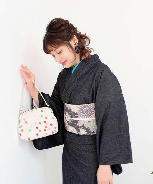 KYOETSU（キョウエツ）の「レディースデニム着物（着物・レディース・ブルー/ブラック/インディゴブルー・L/M）」の11枚目の写真