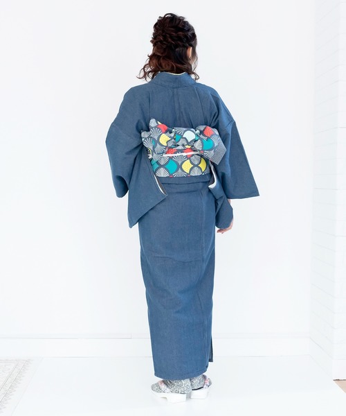 KYOETSU（キョウエツ）の「レディースデニム着物（着物・レディース・ブルー/ブラック/インディゴブルー・L/M）」の20枚目の写真