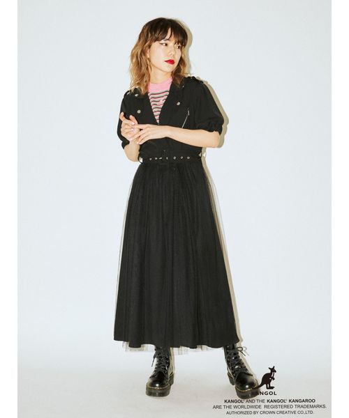 KANGOL（カンゴール）の「KANGOLハーフスリーブニット（ニット/セーター・レディース・ブラック/ベージュ/パープル/ピンク・MEDIUM）」の17枚目の写真