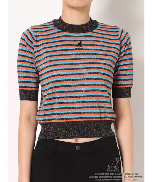 KANGOL（カンゴール）の「KANGOLハーフスリーブニット（ニット/セーター・レディース・ブラック/ベージュ/パープル/ピンク・MEDIUM）」の21枚目の写真