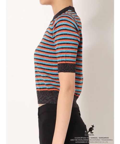 KANGOL（カンゴール）の「KANGOLハーフスリーブニット（ニット/セーター・レディース・ブラック/ベージュ/パープル/ピンク・MEDIUM）」の22枚目の写真