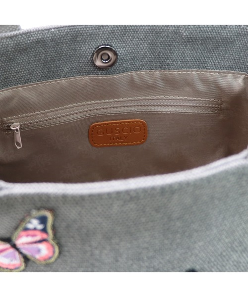 GUSCIO(グッシオ)の「【グッシオベーシック】キラキラワッペン 帆布 ショルダー付きハンドバッグ(ハンドバッグ・レディース・ブラック/レッド/オレンジ/アイボリー/ダークグレー/ベージュ・FREE)」の12枚目の写真