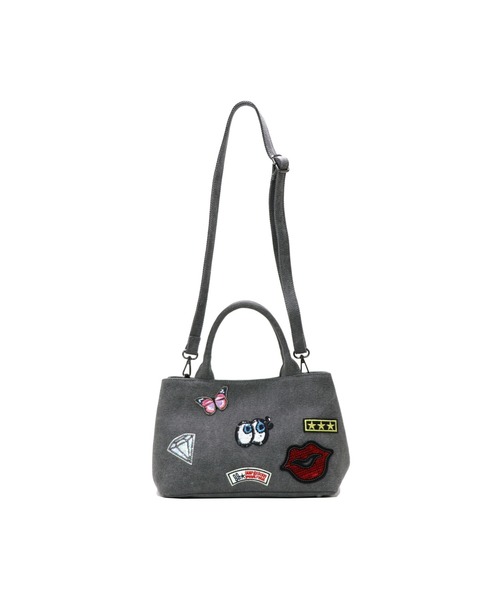 GUSCIO(グッシオ)の「【グッシオベーシック】キラキラワッペン 帆布 ショルダー付きハンドバッグ(ハンドバッグ・レディース・ブラック/レッド/オレンジ/アイボリー/ダークグレー/ベージュ・FREE)」の14枚目の写真