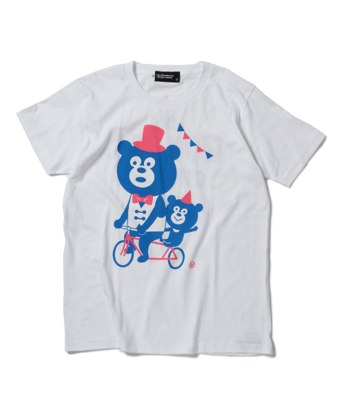 BEAMS T(ビームスティー)の「The Wonderful! design works. / TAMDEM BEAR(Tシャツ/カットソー・メンズ・ホワイト/ピンク・LARGE/MEDIUM/X-SMALL/X-LARGE/SMALL)」の2枚目の写真