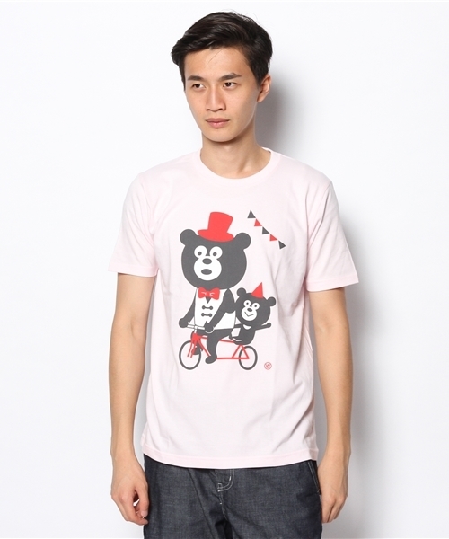 BEAMS T(ビームスティー)の「The Wonderful! design works. / TAMDEM BEAR(Tシャツ/カットソー・メンズ・ホワイト/ピンク・LARGE/MEDIUM/X-SMALL/X-LARGE/SMALL)」の8枚目の写真