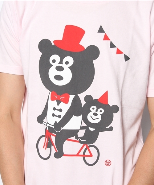 BEAMS T(ビームスティー)の「The Wonderful! design works. / TAMDEM BEAR(Tシャツ/カットソー・メンズ・ホワイト/ピンク・LARGE/MEDIUM/X-SMALL/X-LARGE/SMALL)」の5枚目の写真