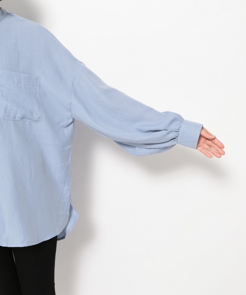 Heather（ヘザー）の「ビエラバンドカラーシャツ　881155（シャツ/ブラウス・レディース・アイボリー/ブルー系その他/ブラック・FREE）」の15枚目の写真