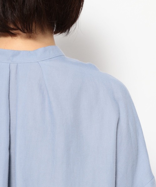 Heather（ヘザー）の「ビエラバンドカラーシャツ　881155（シャツ/ブラウス・レディース・アイボリー/ブルー系その他/ブラック・FREE）」の18枚目の写真