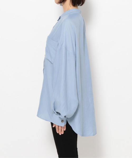 Heather（ヘザー）の「ビエラバンドカラーシャツ　881155（シャツ/ブラウス・レディース・アイボリー/ブルー系その他/ブラック・FREE）」の10枚目の写真