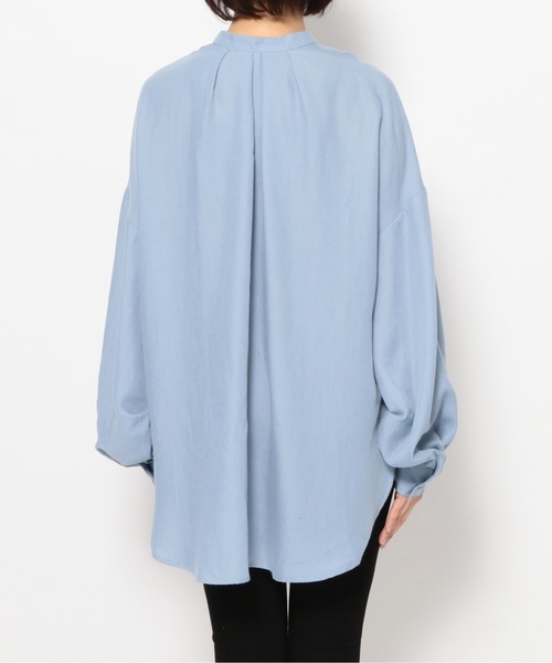 Heather（ヘザー）の「ビエラバンドカラーシャツ　881155（シャツ/ブラウス・レディース・アイボリー/ブルー系その他/ブラック・FREE）」の11枚目の写真