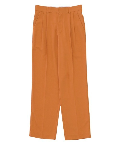 select MOCA(セレクトモカ)の「【PREMIUM PANTS】ダブルタックテーパードパンツ(スラックス・レディース・ダークブラウン/オレンジ/ライトグリーン/ライトベージュ・SMALL/MEDIUM)」の14枚目の写真