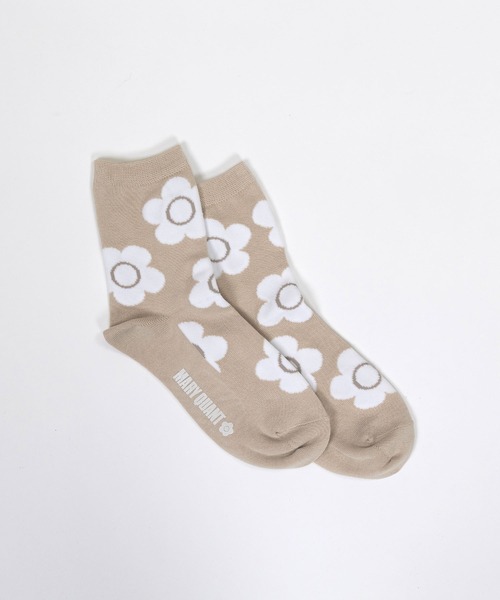 MARY QUANT（マリークワント）の「ビッグデイジーパターン ソックス（ソックス/靴下・レディース・ブラック/レッド/イエロー/ブルー/グレー/ベージュ/ホワイト・FREE）」の4枚目の写真