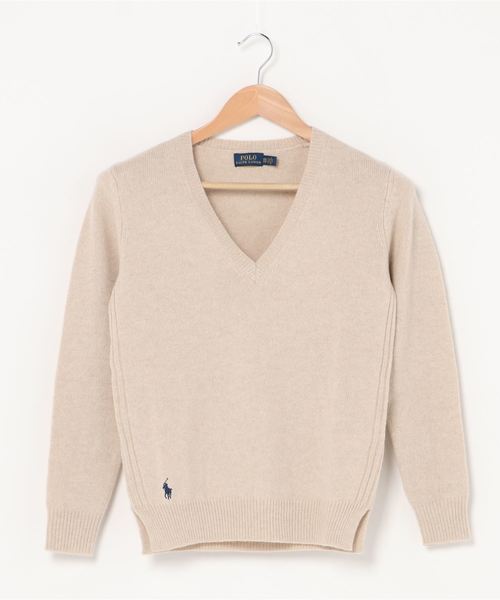 Vネック Polo ニット セーター セーター ニット セーター Polo Vネック Lauren ポロラルフローレン のファッション Ralph ウールブレンド
